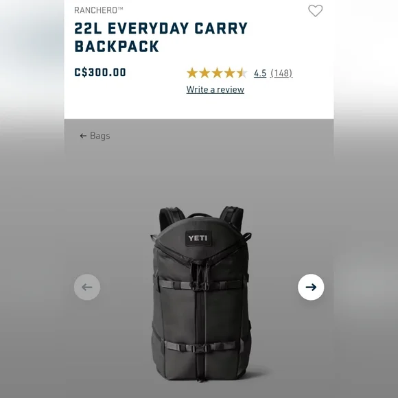 YETI Black Ranchero Backpack - Picture 4 of 5